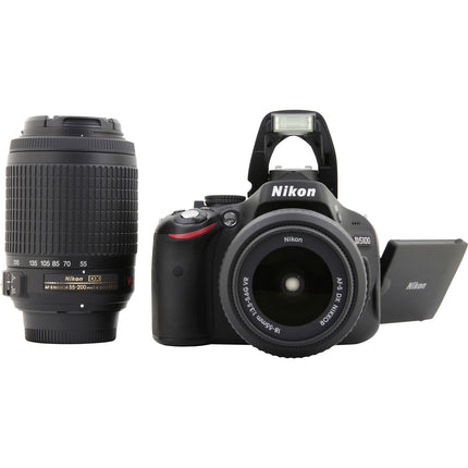 Appareil photo Reflex NIKON D5100 18-55+55-200 VR + Etui, 8Go, Mll3 Reconditionné