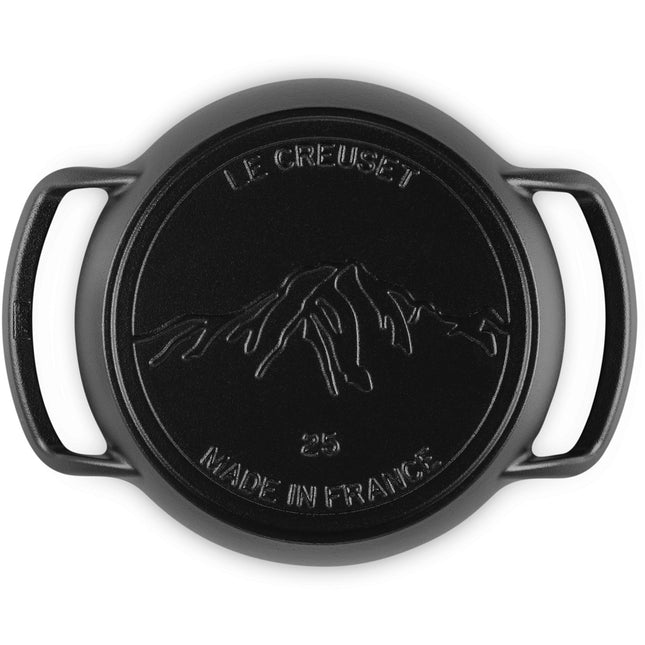Poêle grill LE CREUSET rond collection barbecue 25cm noir mat