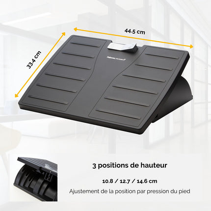 Syst. position FELLOWES Repose-pieds réglable Microban