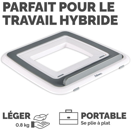 SUPPORT FELLOWES pc portable ergonomique Quicklift I blan