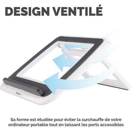 SUPPORT FELLOWES pc portable ergonomique Quicklift I blan