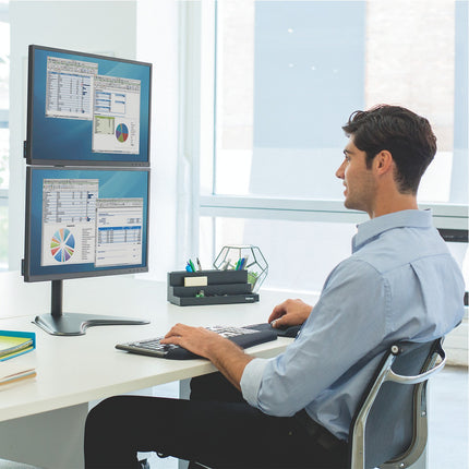 Support écran PC FELLOWES Support Double Vertical sur pied