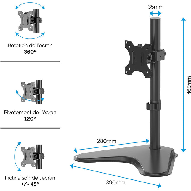 Support écran PC FELLOWES Support Simple sur pied