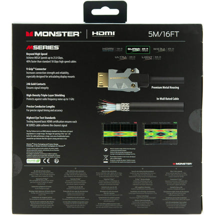 Câble HDMI MONSTERCABLE M1000 UHD 4K HDR 22.5GBPS 5M