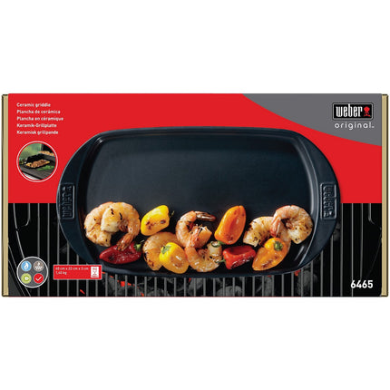 Plancha pour barbecue WEBER céramique PM pour charbon & gaz