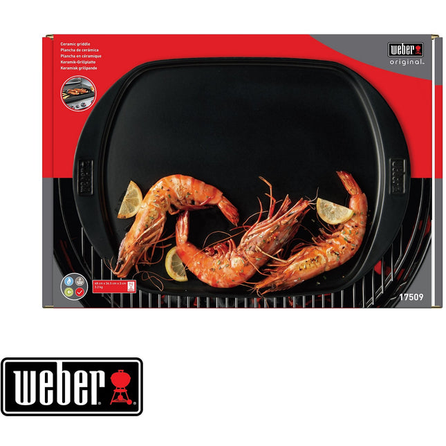 Plancha pour barbecue WEBER céramique GM pour gaz et charbon