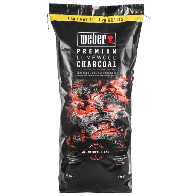 Charbon de bois WEBER 10kg dont 1kg gratuit de charbon de bois