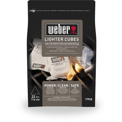 Allume feu WEBER de 22 cubes allume-feux blancs