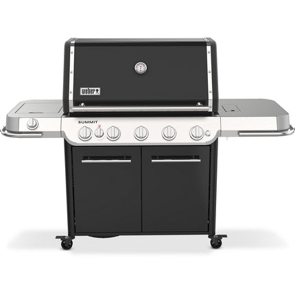 Barbecue gaz WEBER Summit FS38 E black 5 brûleurs sur chariot, 91x49 cm réchaud latéral