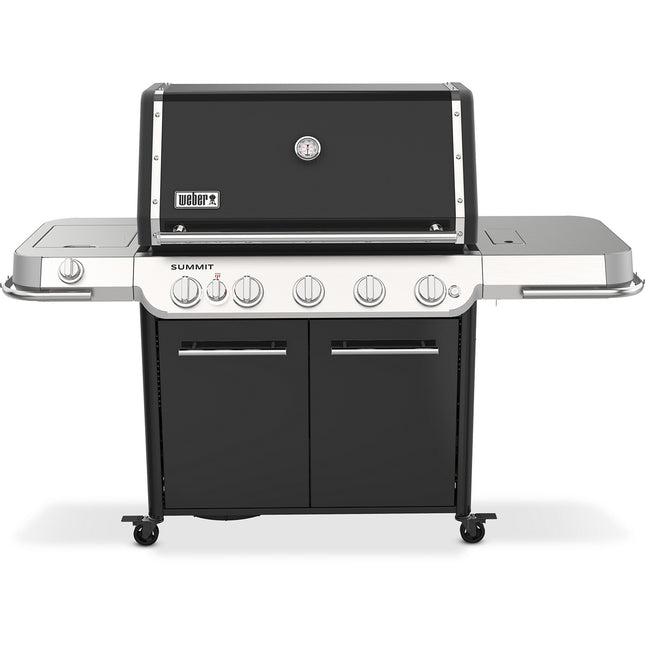Barbecue gaz WEBER Summit FS38 E black 5 brûleurs sur chariot, 91x49 cm réchaud latéral