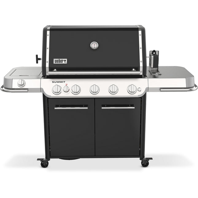 Barbecue gaz WEBER Summit FS38 E black 5 brûleurs sur chariot, 91x49 cm réchaud latéral