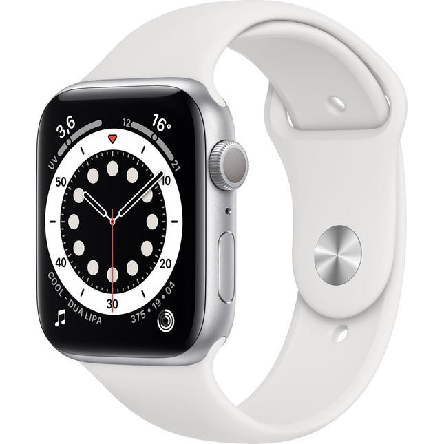 Montre connectée APPLE WATCH 44MM Alu Argent/Blanc Series 6 Reconditionné