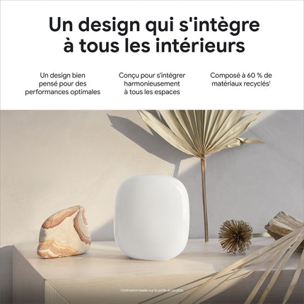 Routeur Wifi GOOGLE Nest Wifi Pro - Wifi 6E, Neige