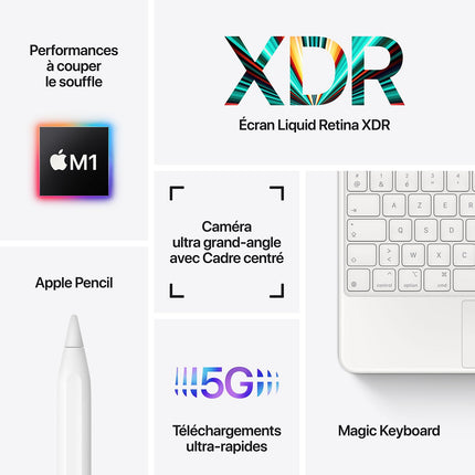 Tablette Apple IPAD Pro 12.9 M1 5G 128Go Argent Reconditionné
