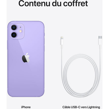 Smartphone APPLE iPhone 12 Mini Mauve 128 Go 5G Reconditionné