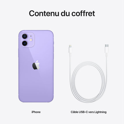 Smartphone APPLE iPhone 12 Mini Mauve 256 Go Reconditionné