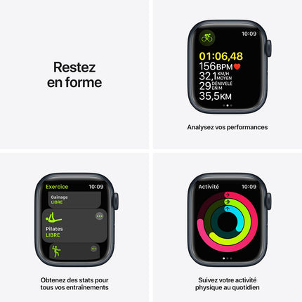 Montre connectée APPLE WATCH 41MM Alu/Minuit Series 7 Reconditionné
