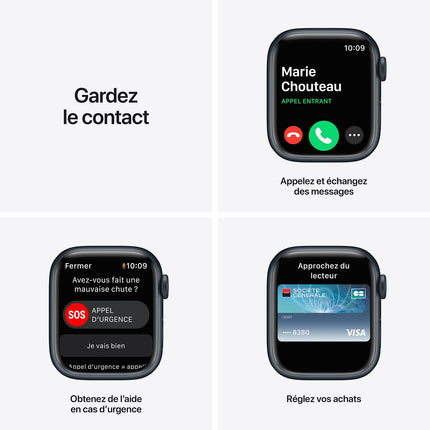 Montre connectée APPLE WATCH 41MM Alu/Minuit Series 7 Reconditionné