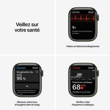 Montre connectée APPLE WATCH 41MM Alu/Vert Series 7 Reconditionné