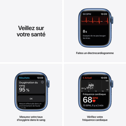 Montre connectée APPLE WATCH 41MM Alu/Bleu Series 7 Reconditionné