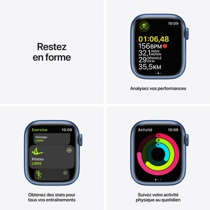 Montre connectée APPLE WATCH 41MM Alu/Bleu Series 7 Reconditionné