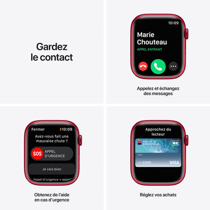 Montre connectée APPLE WATCH 45MM Alu/(Product) Red Series 7 Reconditionné