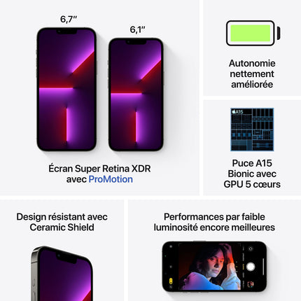 Smartphone APPLE iPhone 13 Pro Max Graphite 512Go 5G Reconditionné