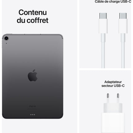 Tablette Apple IPAD Air 10.9Gris Sidéral 256Go Cellular 2022 Reconditionné