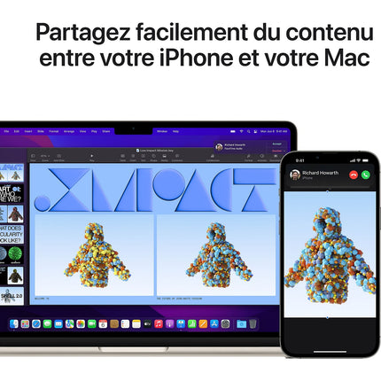 Ordinateur Apple MACBOOK Air 13' M2 8Go RAM 512Go SSD Lumière S Reconditionné