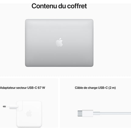 Ordinateur Apple MACBOOK Pro 13' M2 8Go RAM 256Go SSD Argent Reconditionné