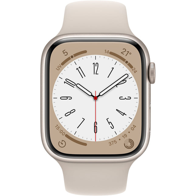 Montre connectée APPLE WATCH 45MM Alu/Lumière Stellaire Series 8 Reconditionné