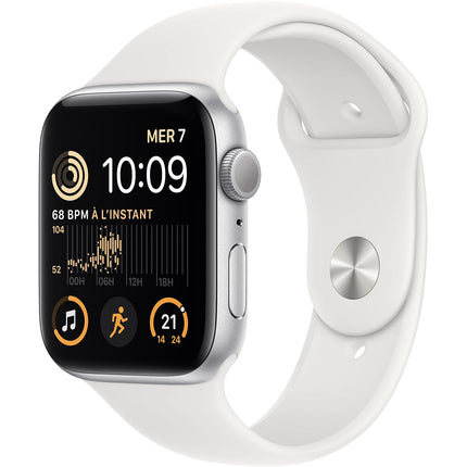 Montre connectée APPLE WATCH SE 44MM Alu Argent/Blanc 2022 Reconditionné