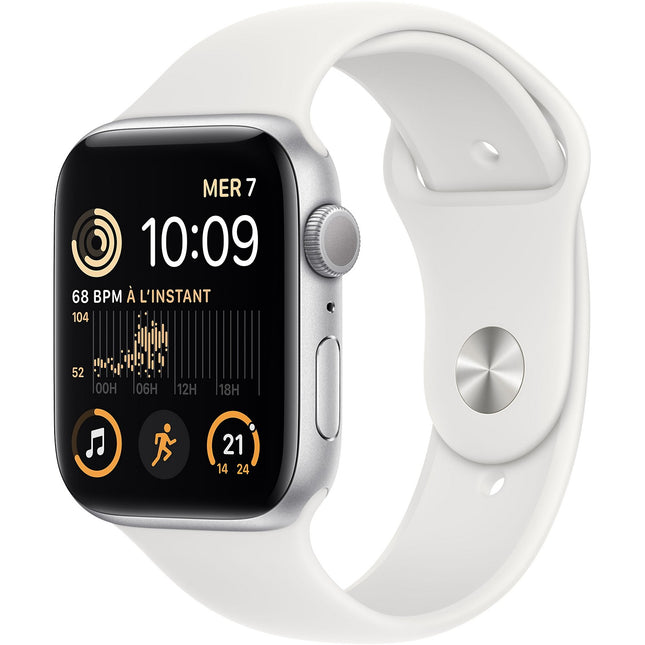 Montre connectée APPLE WATCH SE 44MM Alu Argent/Blanc 2022 Reconditionné