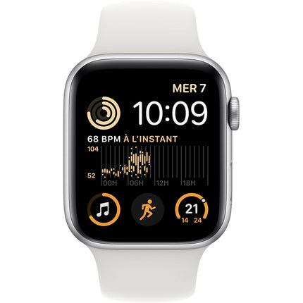 Montre connectée APPLE WATCH SE 44MM Alu Argent/Blanc 2022 Reconditionné