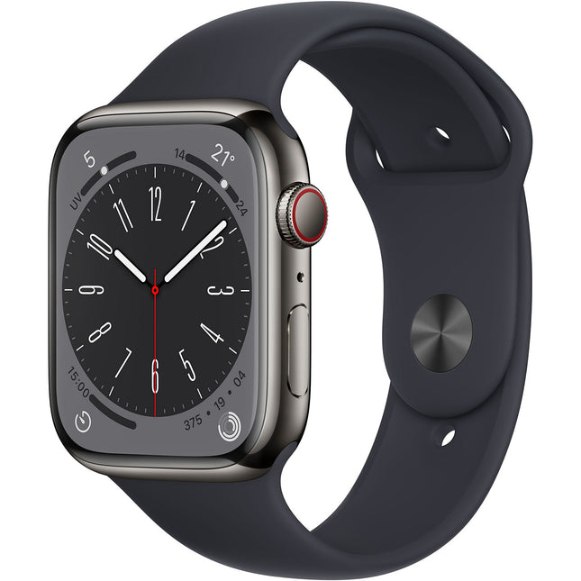 Montre connectée APPLE WATCH 45MM Acier Graph/Minuit Series 8 Cellula Reconditionné