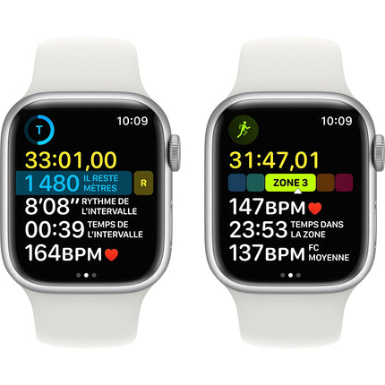 Montre connectée APPLE WATCH 41MM Alu Argent/Blanc Series 8 Reconditionné