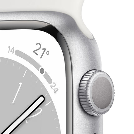 Montre connectée APPLE WATCH Serie 8 45MM Aluminium Argent/Blanc Reconditionné