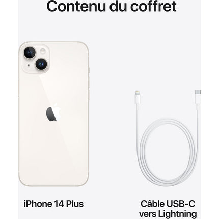 Smartphone APPLE iPhone 14 Plus Lumière Stell 128Go 5G Reconditionné