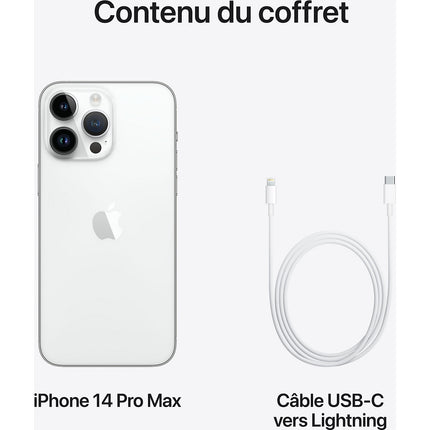 Smartphone APPLE iPhone 14 Pro Max Argent 128Go 5G Reconditionné