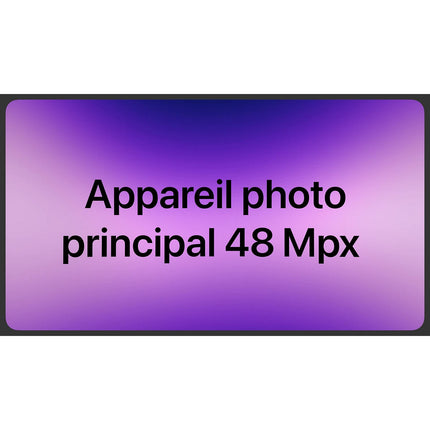 Smartphone APPLE iPhone 14 Pro Max Violet Int 256Go 5G Reconditionné