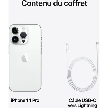 Smartphone APPLE iPhone 14 Pro Argent 128Go 5G Reconditionné