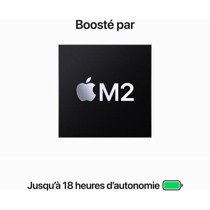 Ordinateur Apple MACBOOK Air 15' M2 8Go RAM 512Go SSD Minuit Reconditionné