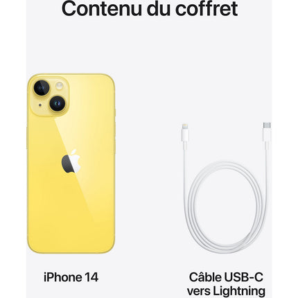 Smartphone APPLE iPhone 14 Jaune 128Go 5G Reconditionné