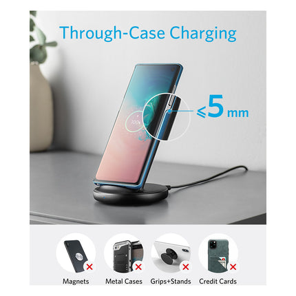 Chargeur ANKER sans-fil Qi stand textile