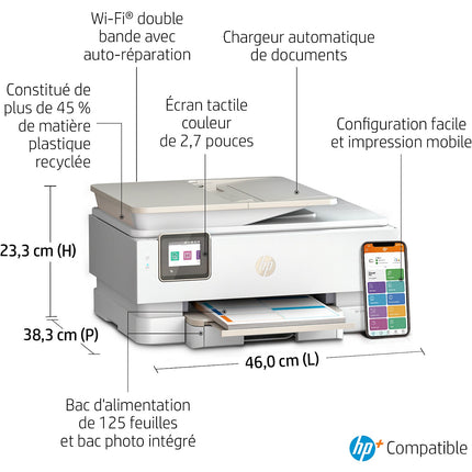 Imprimante jet d'encre HP Envy Inspire 7924e éligible Instant Ink Reconditionné