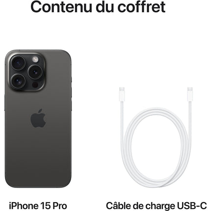 Smartphone APPLE iPhone 15 Pro Titane Noir 1To 5G Reconditionné