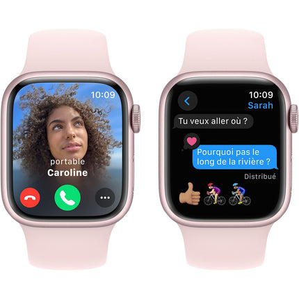 Montre connectée APPLE WATCH Serie 9 45mm Aluminium/Rose S/M Reconditionné