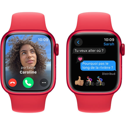 Montre connectée APPLE WATCH Serie 9 45mm Aluminium/(PRODUCT)RED M/L Reconditionné