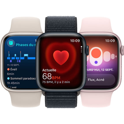 Montre connectée APPLE WATCH Serie 9 45mm Aluminium/(PRODUCT)RED M/L Reconditionné