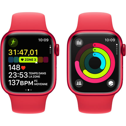 Montre connectée APPLE WATCH Serie 9 45mm Aluminium/(PRODUCT)RED M/L Reconditionné